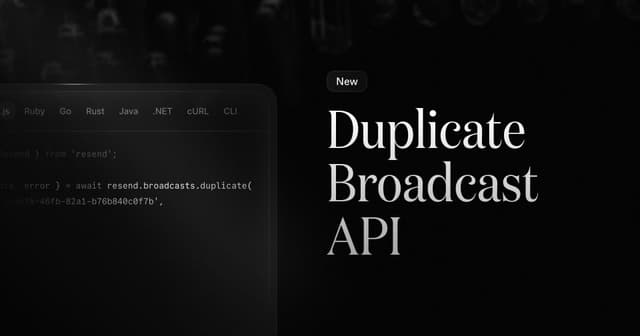 Duplicate Broadcast API Changelog