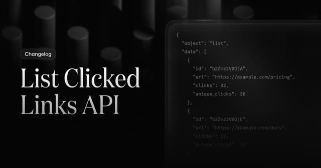 List Clicked Links API Changelog